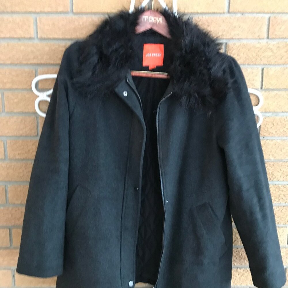Joe Fresh Ladies Black Winter Coat Size Medium NEW WITHOUT TAGS